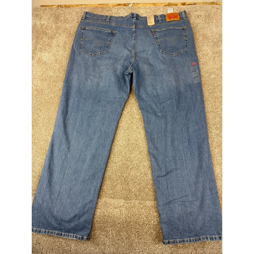 NEW Levis 559 Relaxed Straight Mens Blue Stretch Jeans 50x34 Irregular Workwear